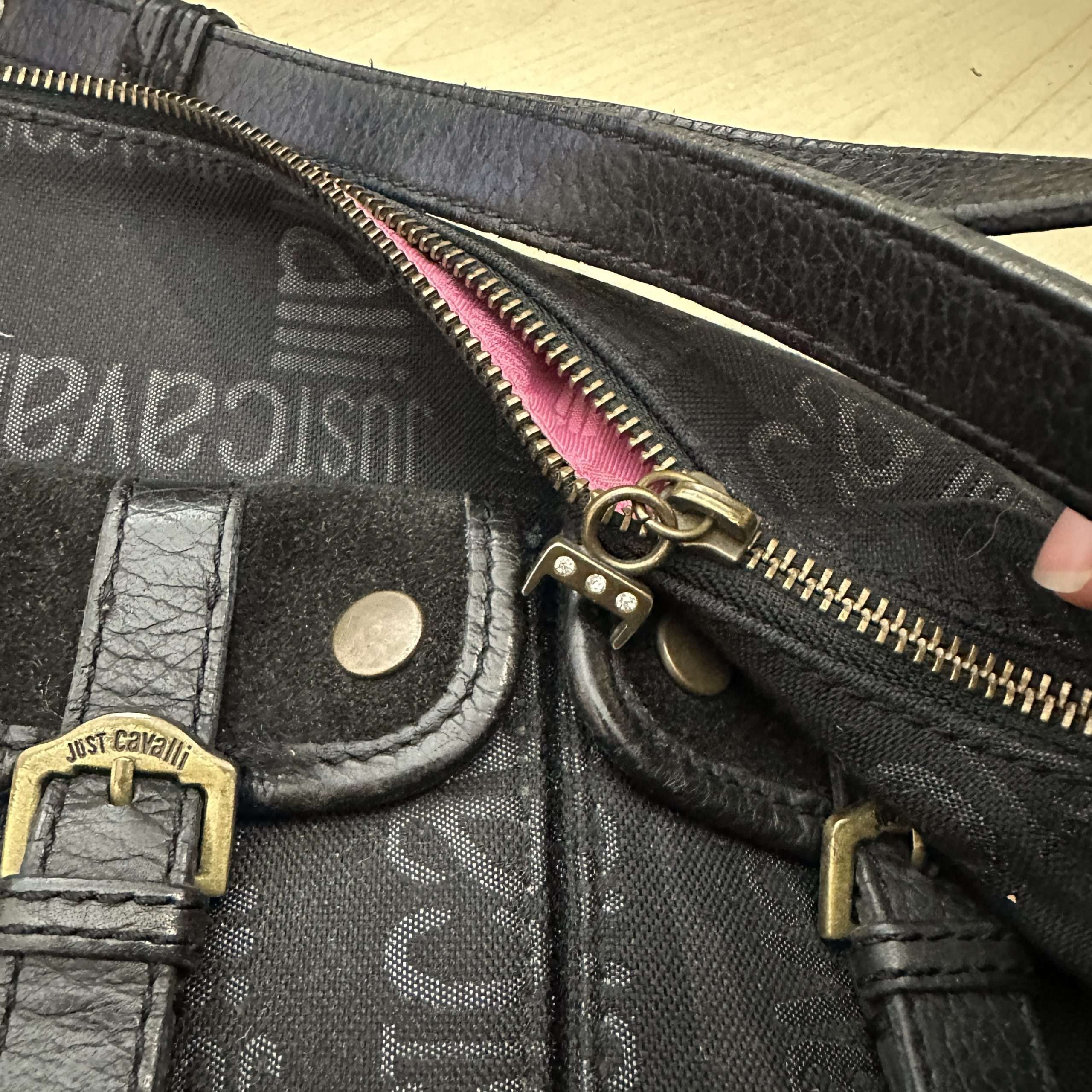 Vintage Just Cavalli Black Shoulder Bag