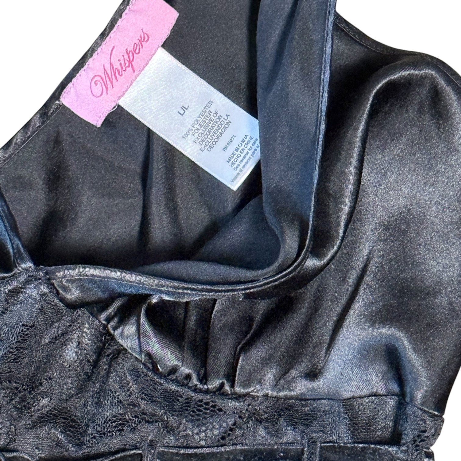 Y2K silky lace babydoll tank (M/L)
