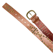 Vintage Studded Genuine Leather Belt