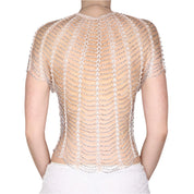 Y2K Beaded Crochet Shrug (S/M)