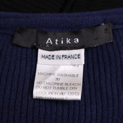 Y2K French Navy Cropped Cardigan (M)