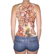 Y2K Designer Beaded Graphic Tank Top (M)