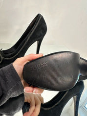 2010s  Guess Zipper Bow Coquette Stiletto Court Shoes (UK 4 US 6 EU 37))