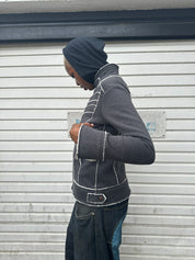 Vintage Diesel Utility Fleece Asymmetrical Jacket (S)