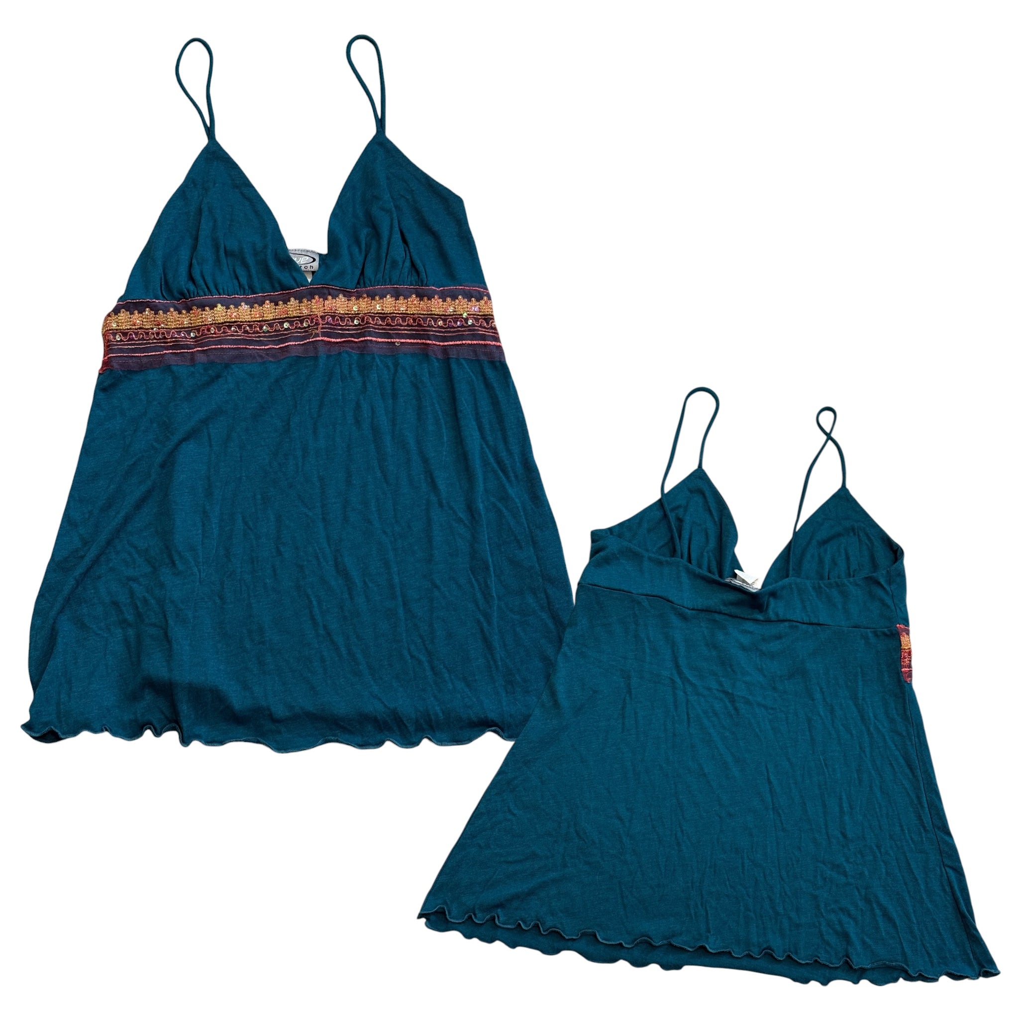 Y2K boho summer flowy cami (M/L)