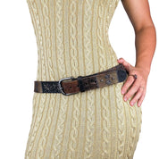 Vintage Studded Leather Patchwork Belt