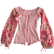 Zone Bleue Pink Cardigan (S/M)
