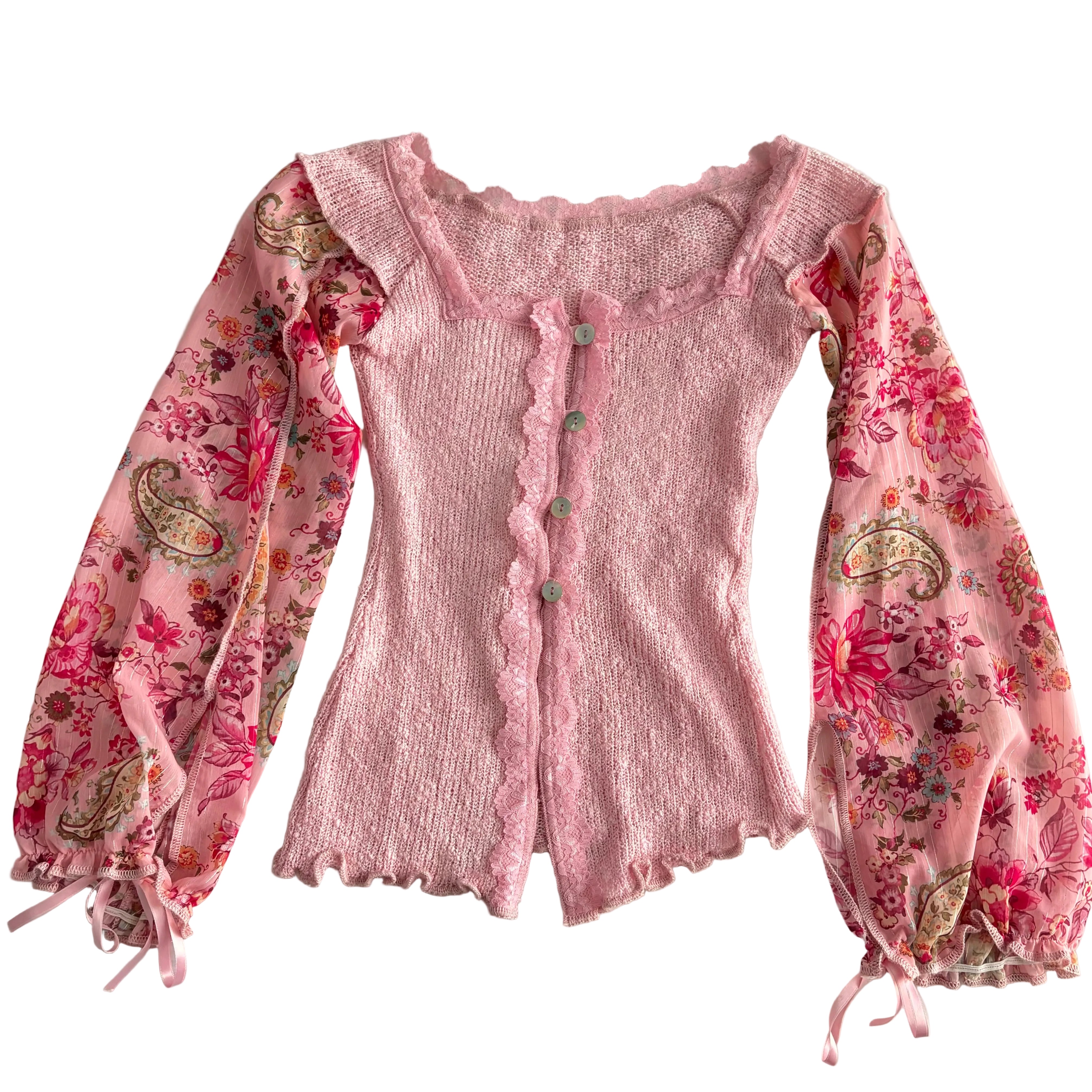 Zone Bleue Pink Cardigan (S/M)