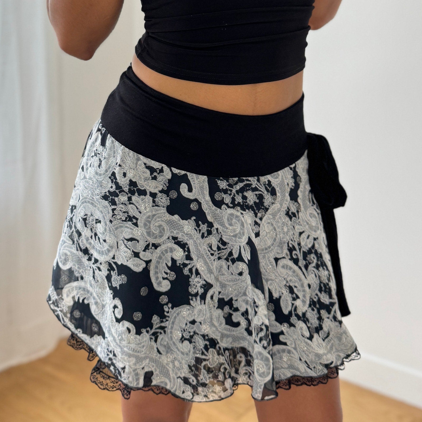 Morgan de Toi Mesh Lace Layered Skirt (S/M)