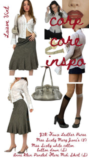 90's Paneled Flare Midi Skirt (S)