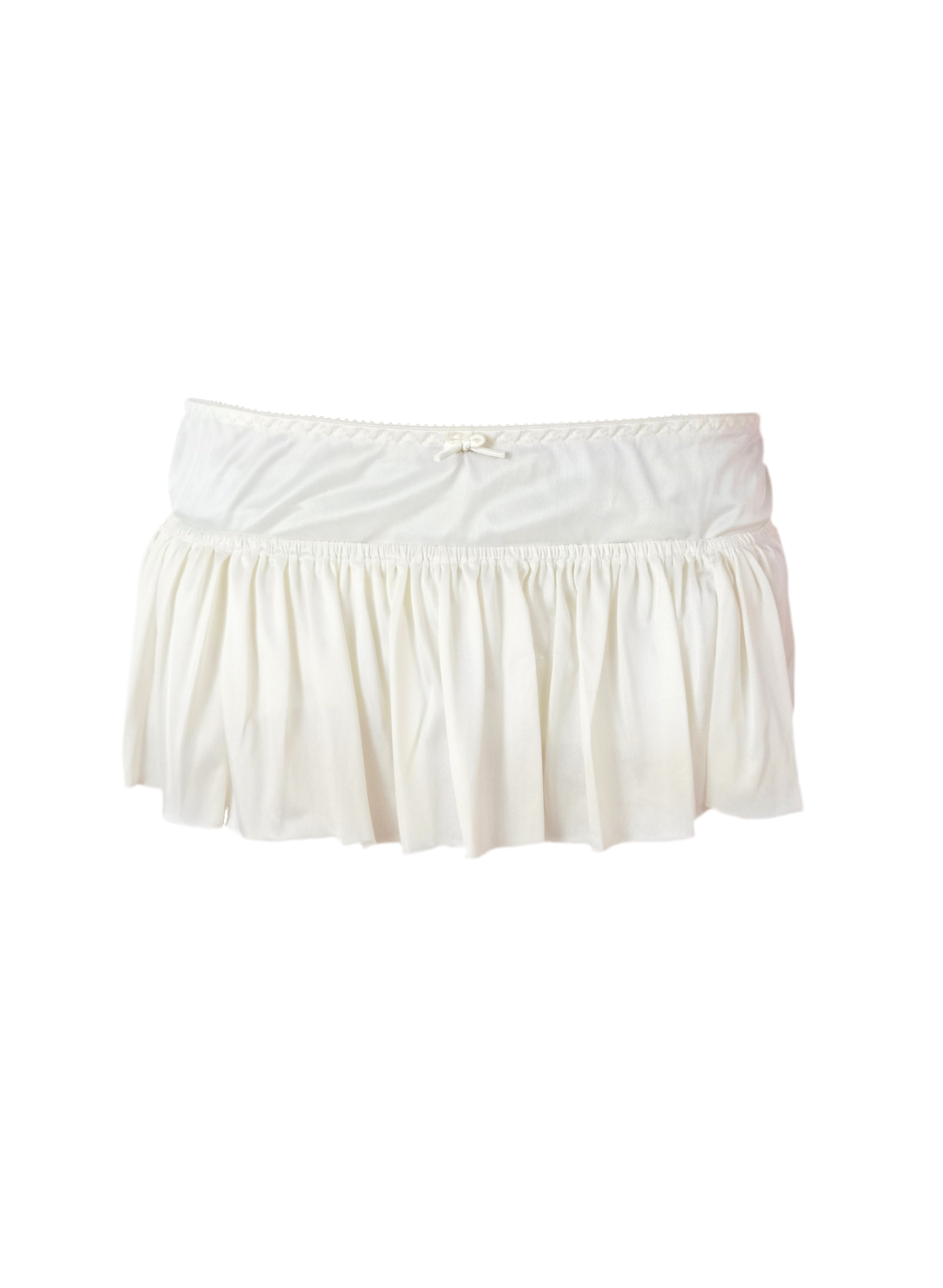 Vanilla Ribbon Micro Skirt (XS-L)