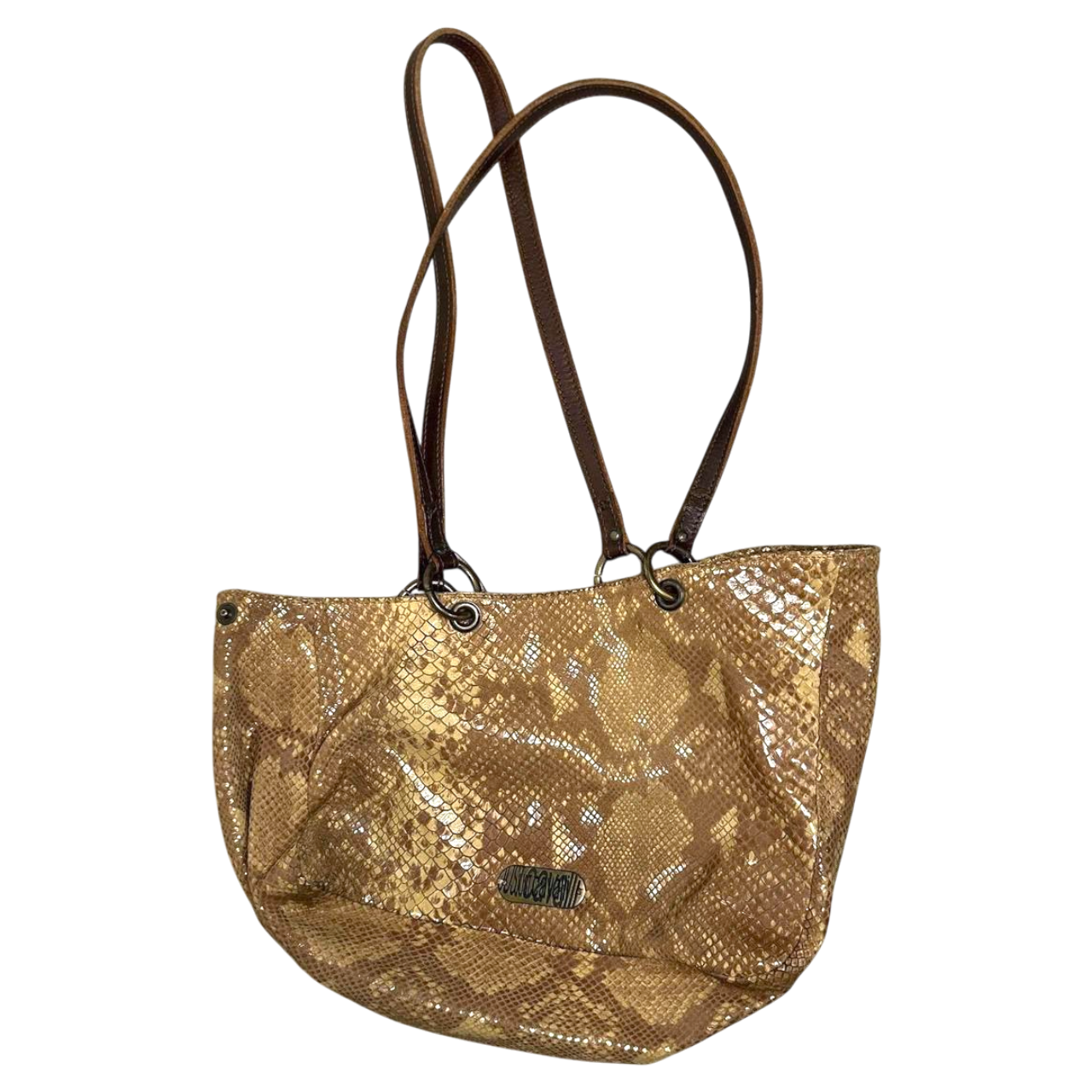 Vintage Snakeskin Designer Cavalli Bag