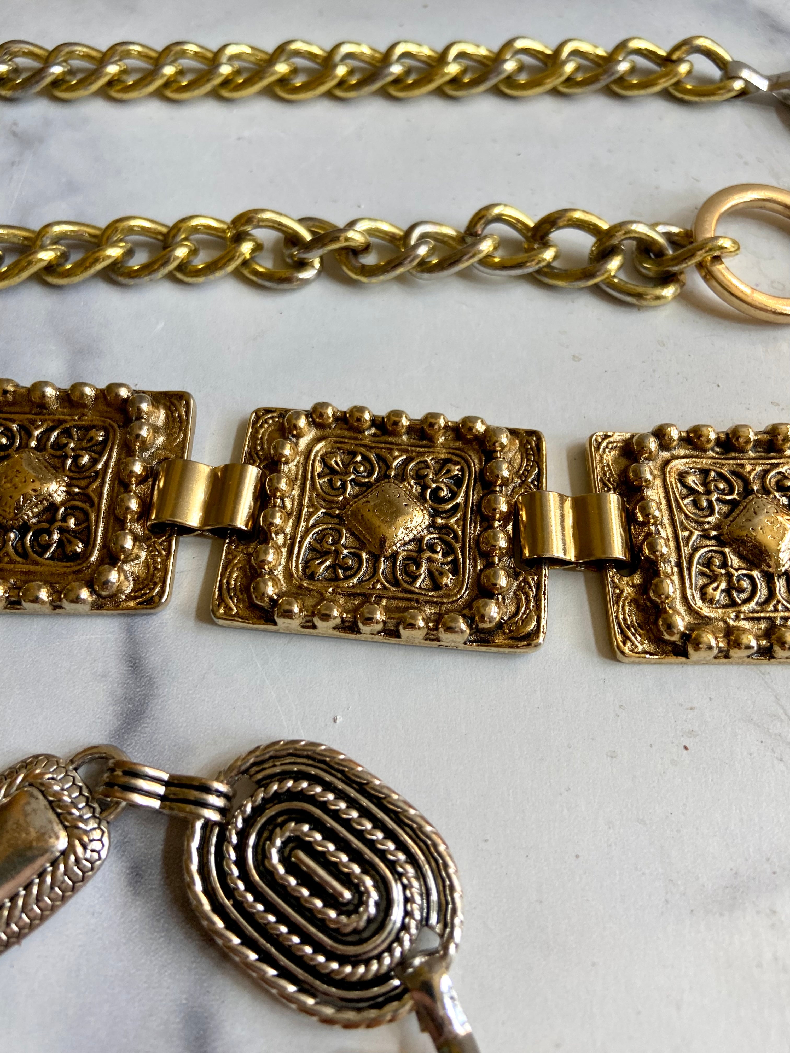 Two colors tone waist belt