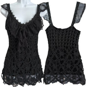 Y2K coquette crochet top (S)