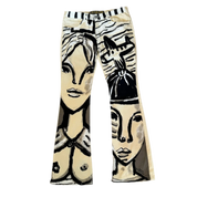 Italian Vintage Graphic Pants (S)