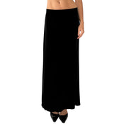 90s Noir Velvet Maxi Skirt (S)