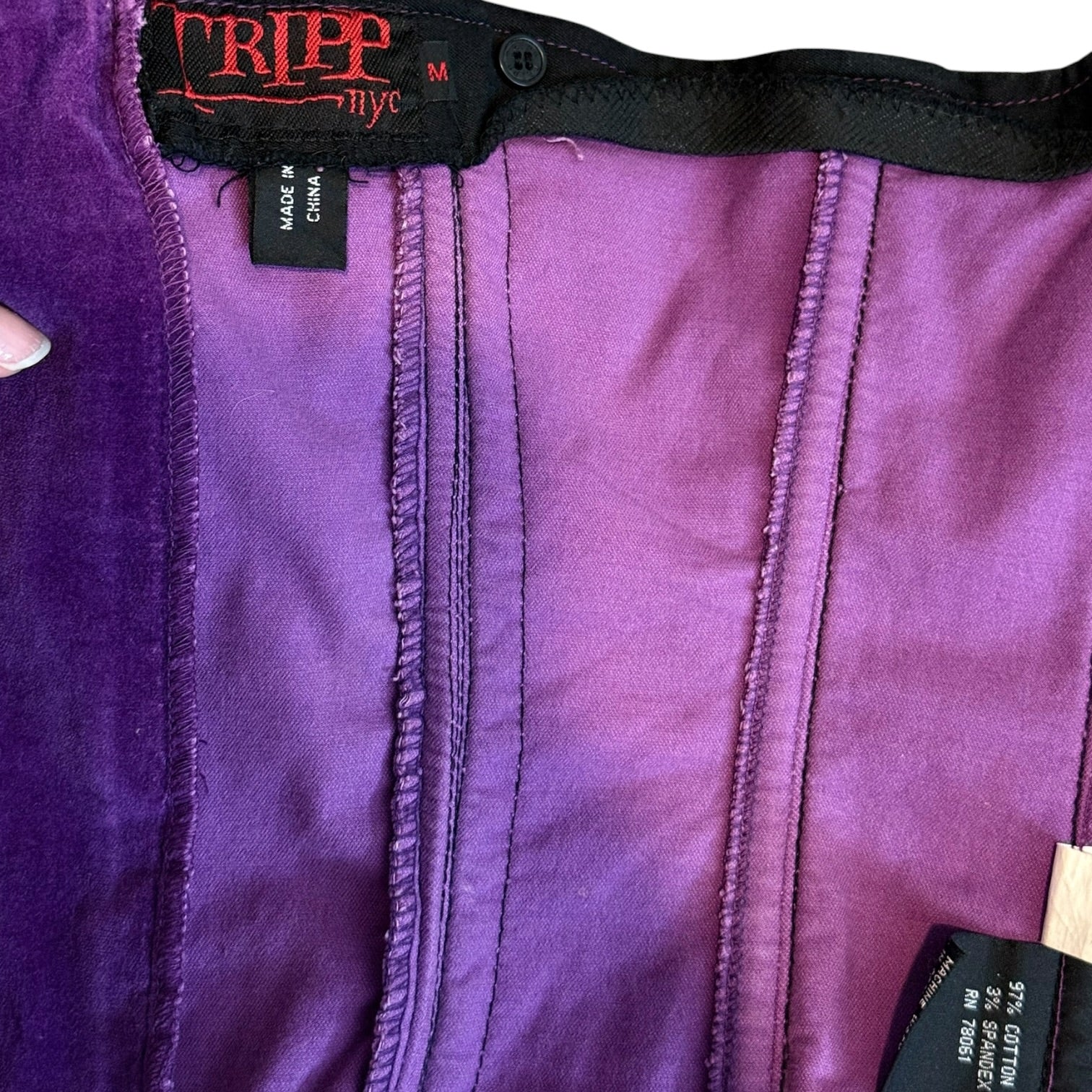 RARE Tripp nyc velvet bustier (M)