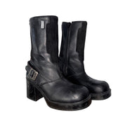 90s Leather Chunky Platform Boots (7.5)