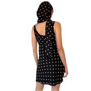 90s Polka Dot Mini Dress & Scarf Set (XS)