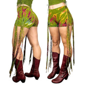 Tie Dye Fringe Festival Shorts (S)