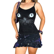Italian Vintage Black Cat Cami (M)