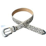 Cheetah Faux Fur Studded Belt