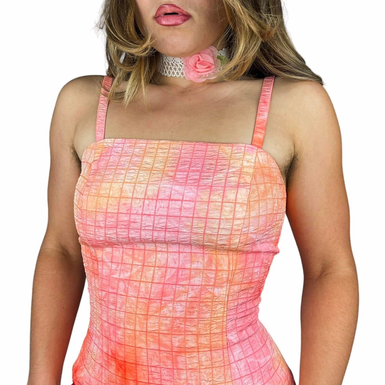 90s Peach Sorbet Bustier (M)