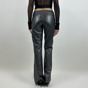 Caché Silver Leather Pants (S)