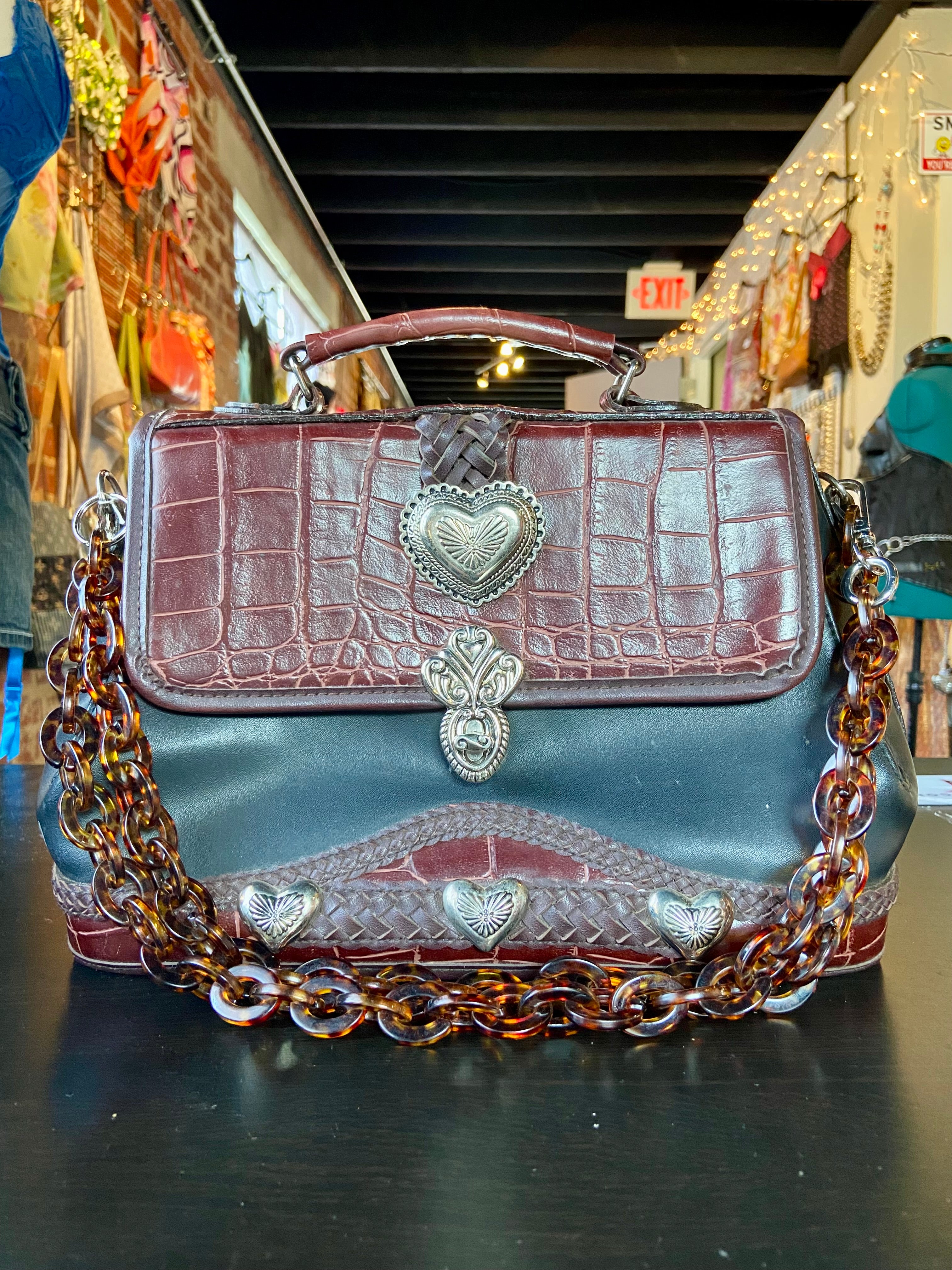 Alligator leather bag