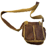 Vintage faux shearling over the shoulder bag