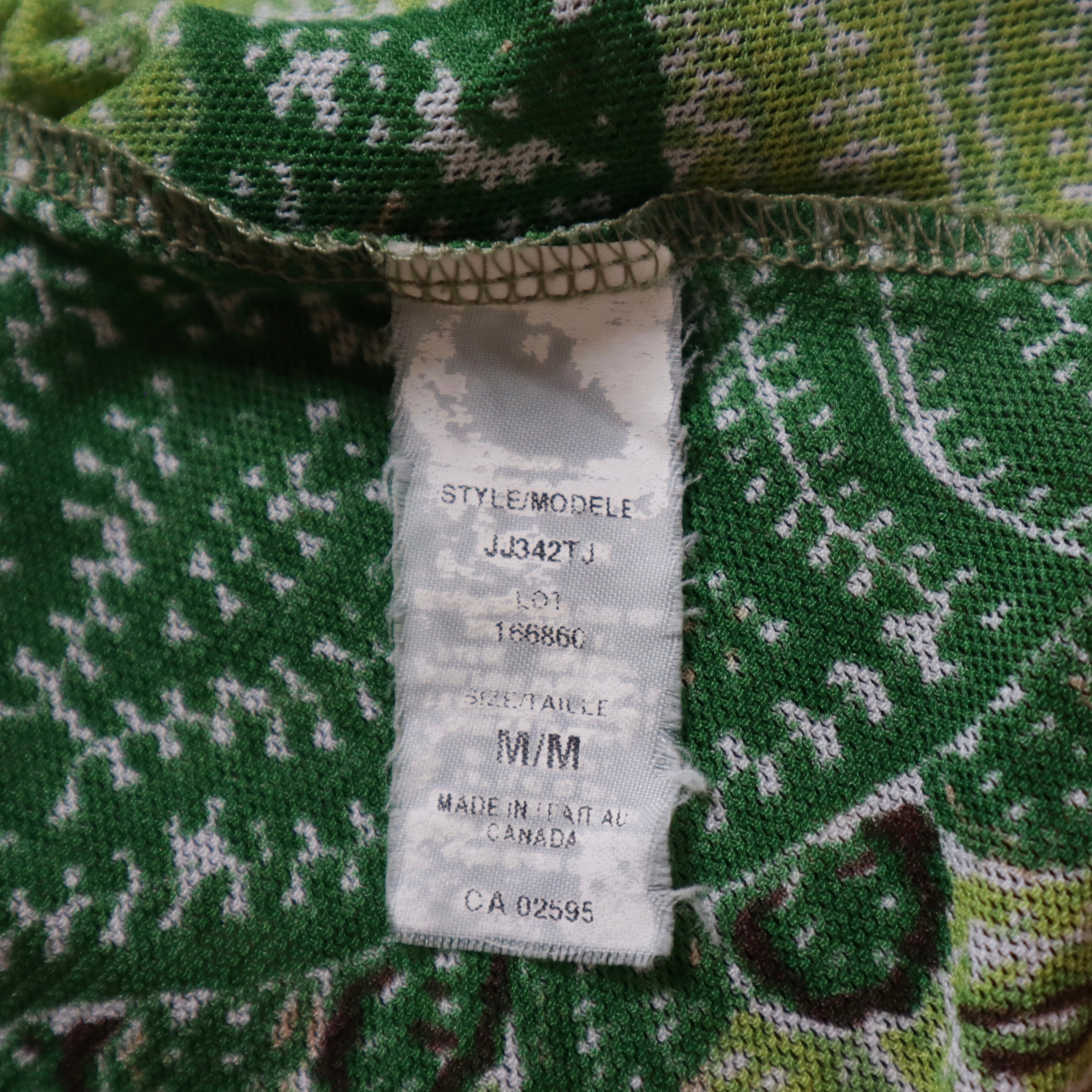 Y2K Green Paisley Mesh Tank Top (M)