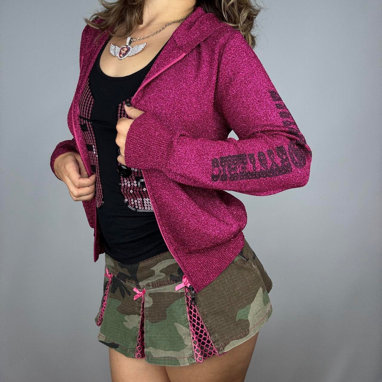 Hysteric Glamour Pink Glitter Hoodie (M/L)