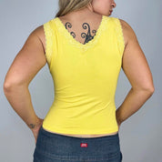 Buttercup Yellow Rosebud Top (M)
