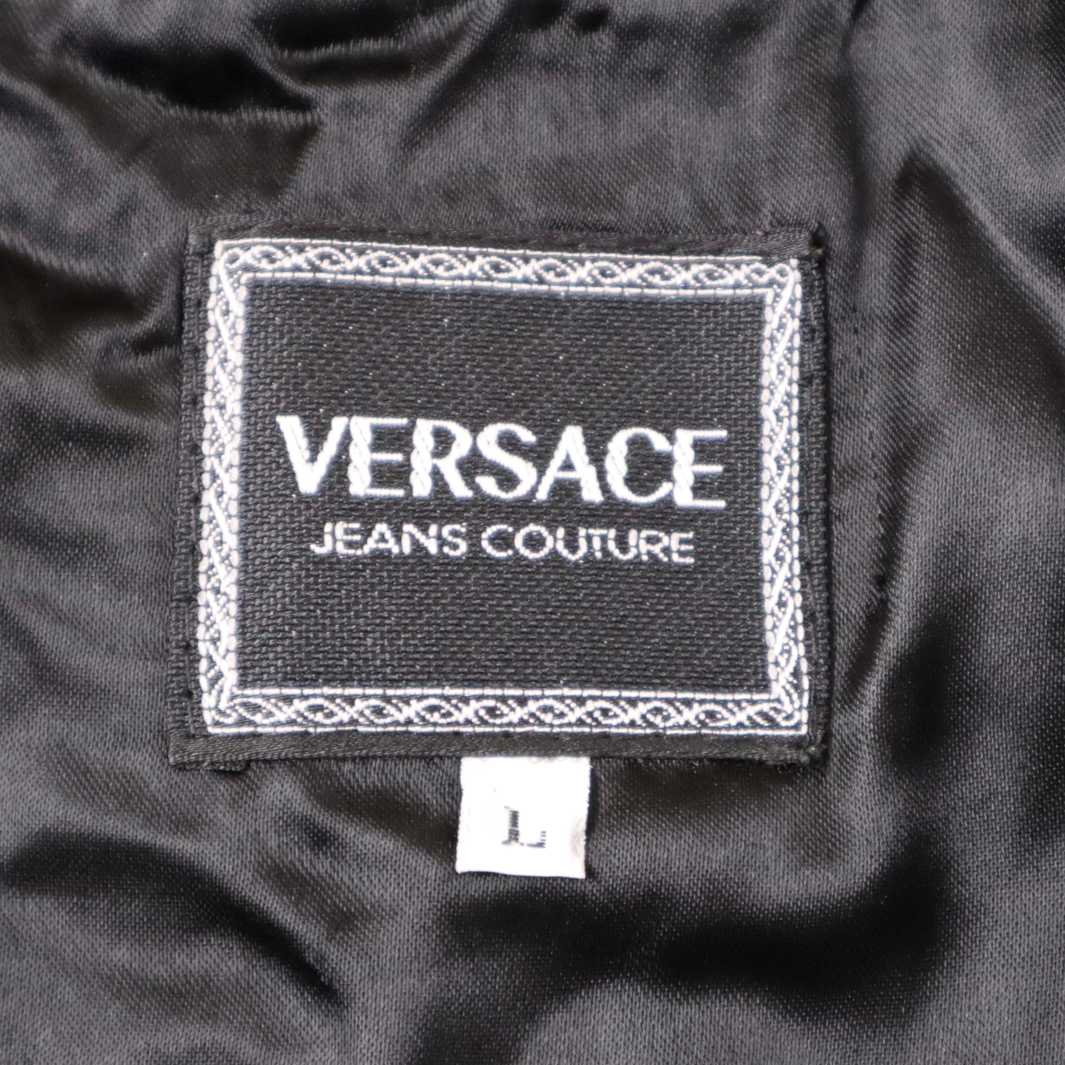 90s VERSACE Black Vest (M/L)