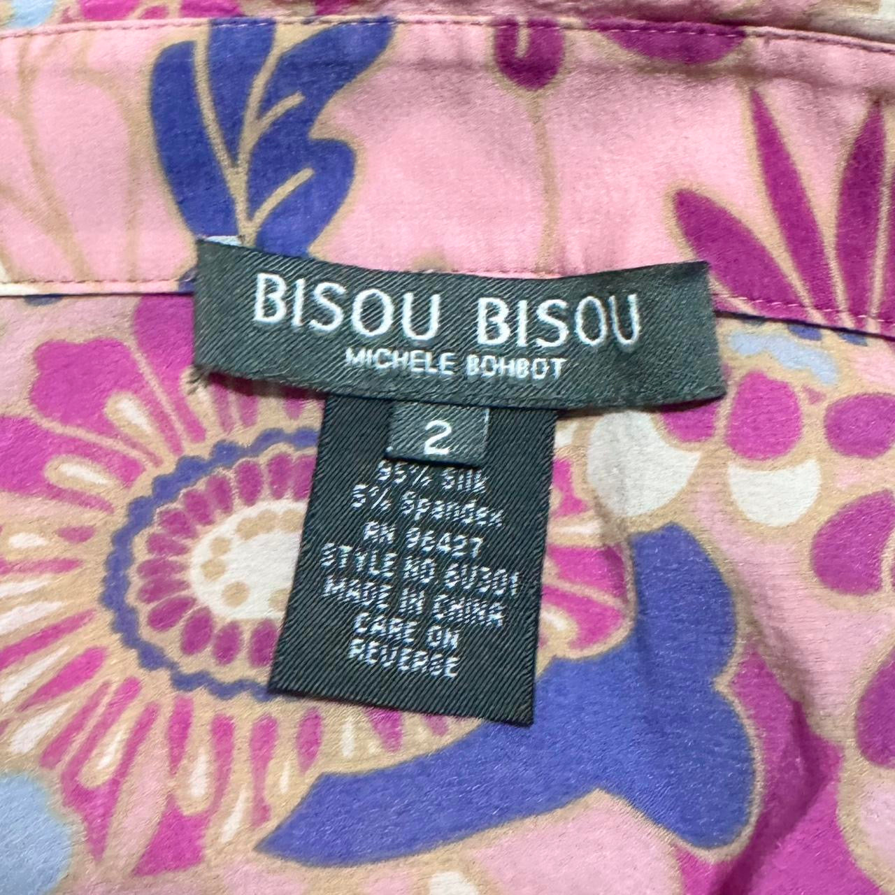 2000s Silk Floral Button Down (XS)