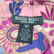 2000s Silk Floral Button Down (XS)