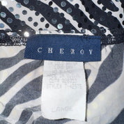 Y2K Sparkly Zebra Print Cami (L)