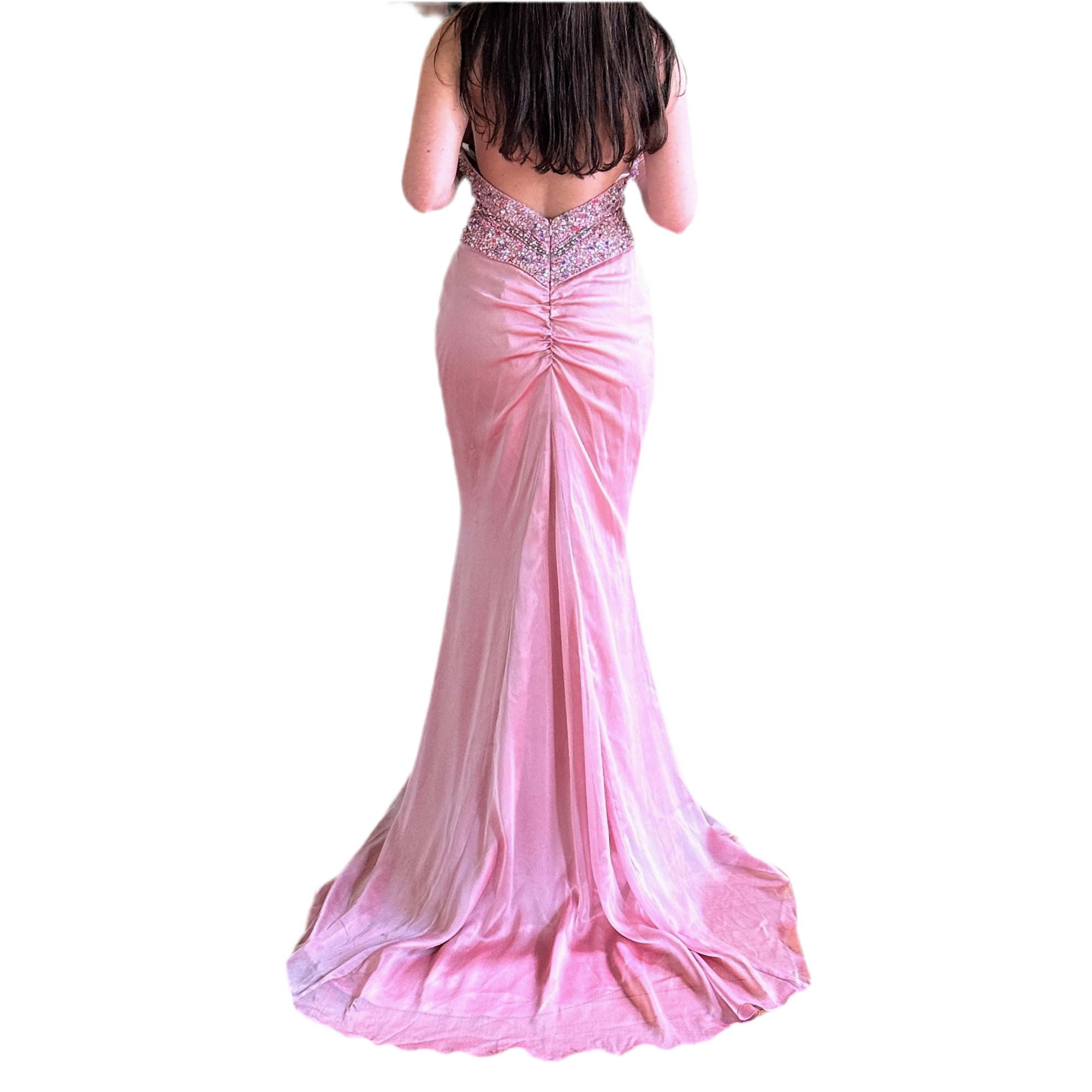 2000s Baby Pink Beaded Gown (S/M) – Holy Thrift