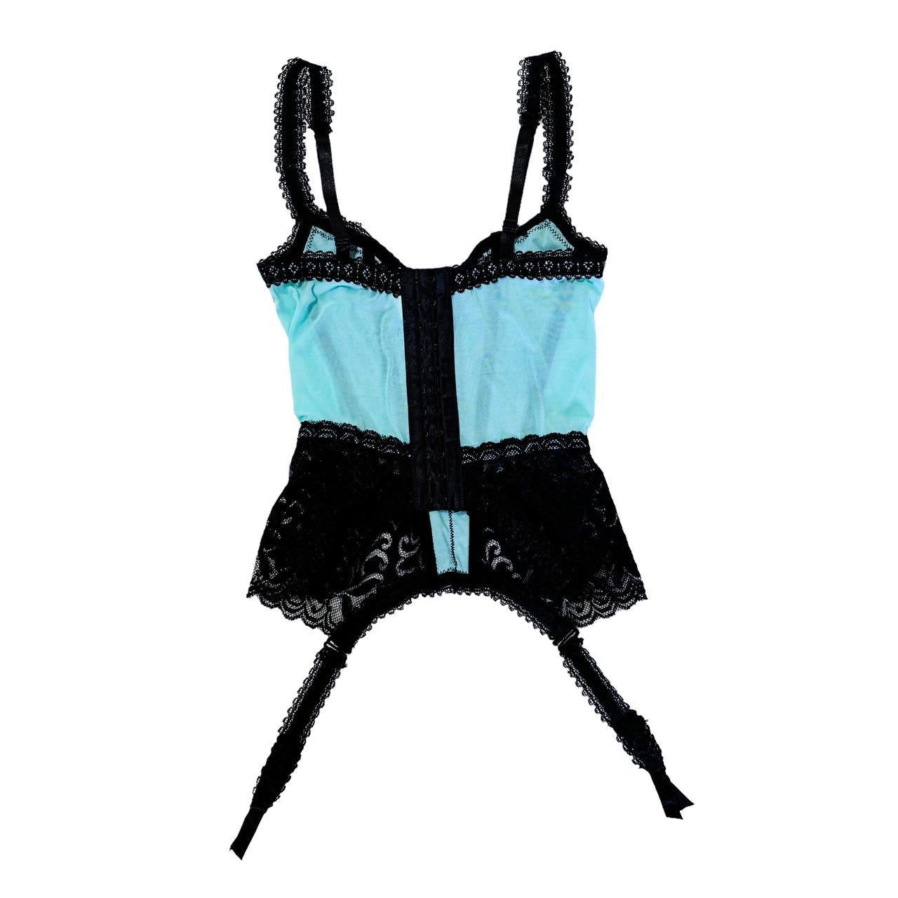 Y2K Morbid Threads Minty Mesh Bustier (XS)