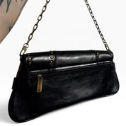 Rina Rich black studded horsebit shoulder bag