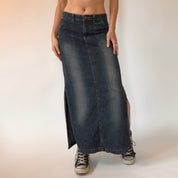 90s Denim Maxi Skirt (S)