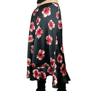 2000s Floral Satin Midi Skirt (M)