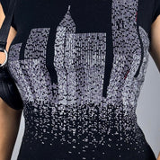 DKNY City Skyline Text Graphic Baby Tee (M/L)