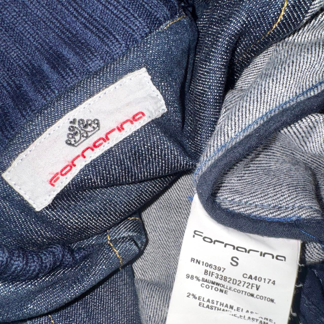 Fornarina Medieval-Style Puff Sleeve Denim Jacket (S)