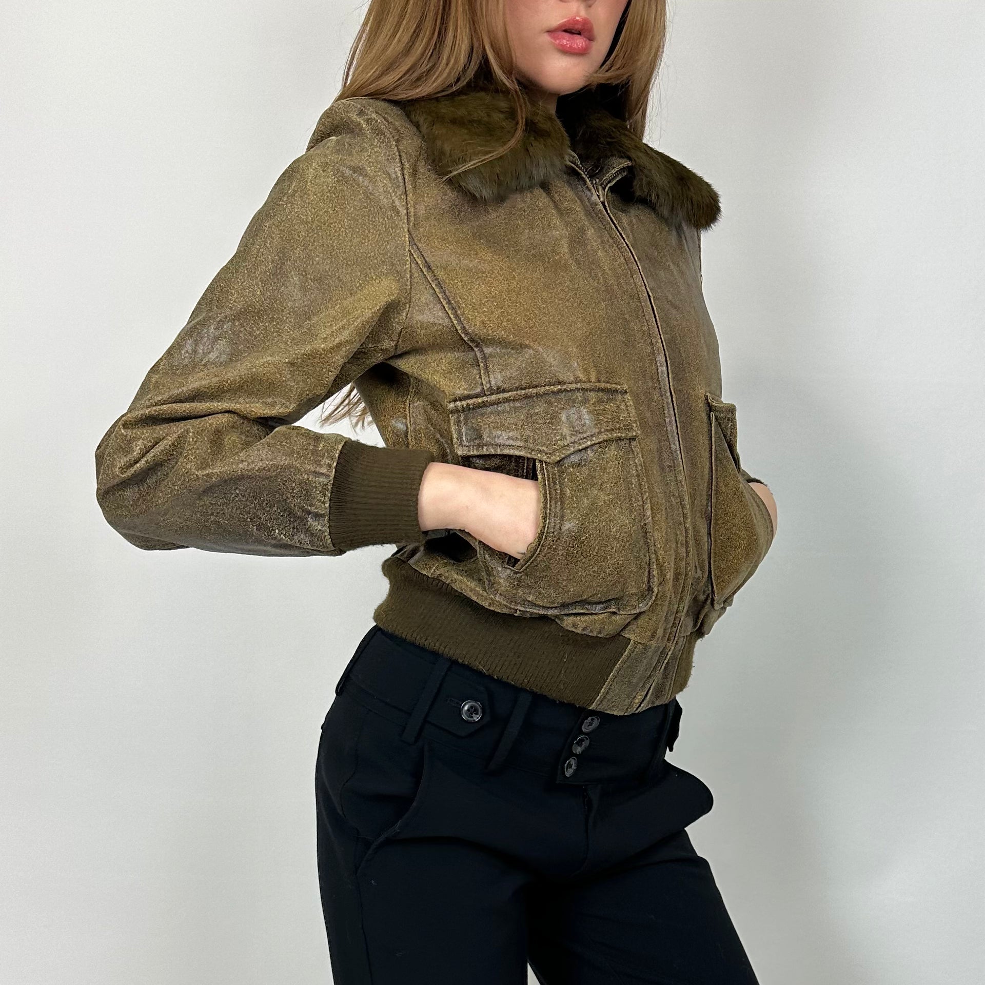 Vintage 70’s Style Bomber Jacket (xs)