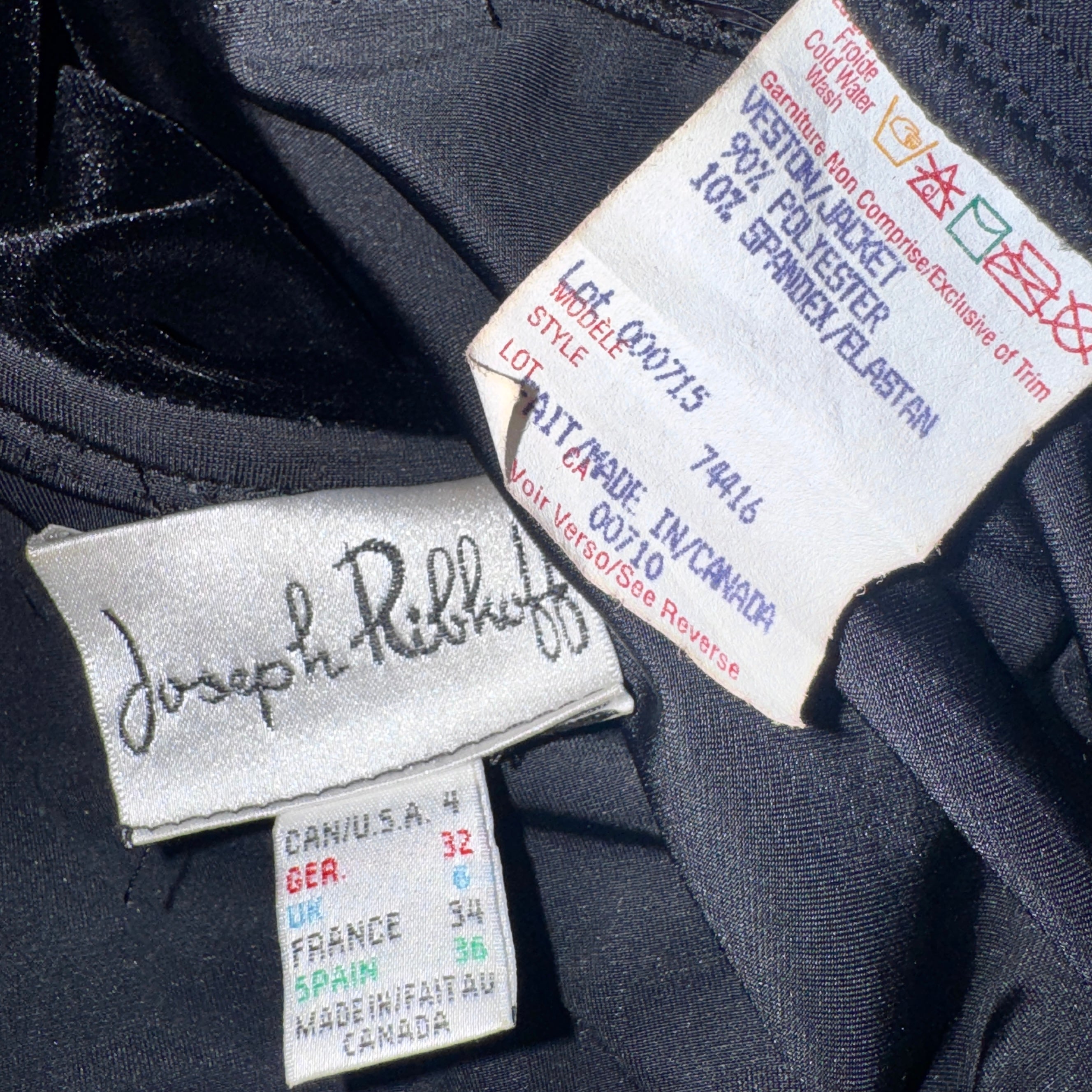 90s Velvet Ruffle Cardigan (S)