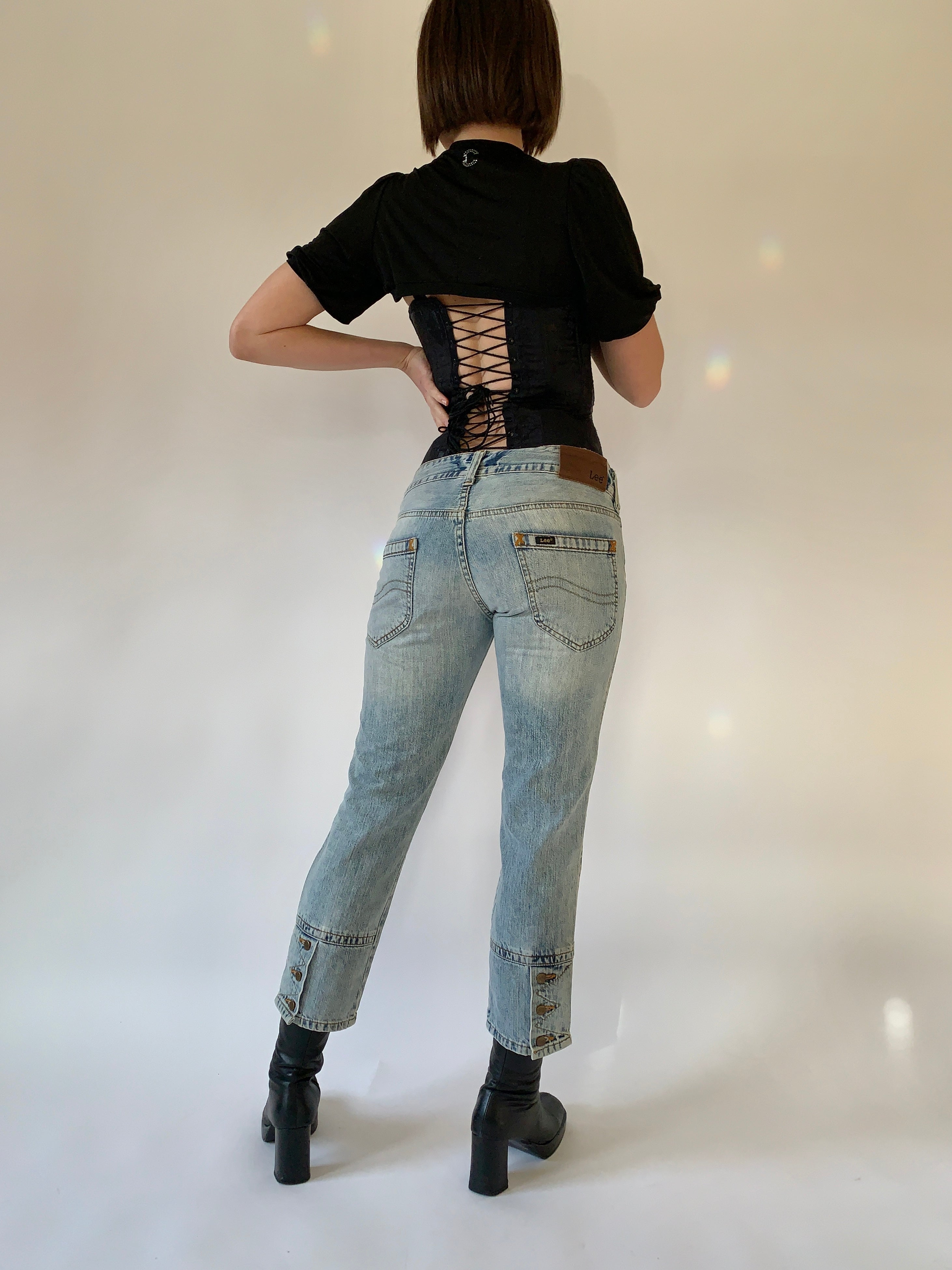 Y2K Denim Capris (S)
