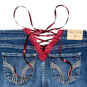 Custom Corset Detail Y2K Jeans (XS-XXL)