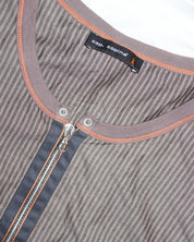 Vintage Cop Copine Pinstripe Zipper Dress (S)