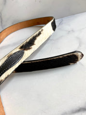 Leather hair belt